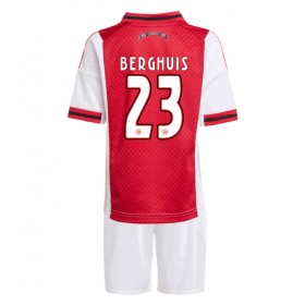 Baby Fußballbekleidung Ajax Steven Berghuis #23 Heimtrikot 2025-26 Kurzarm (+ kurze hosen)